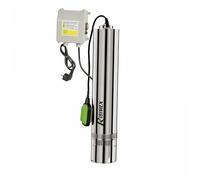 Ribiland 07366 - Pompe de Puits Profond - 750 Watts - En Inox - Débit Maxi 7800 l/h - Profondeur d'immersion Max 15 m
