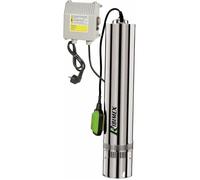 Ribiland Pompe de Puits Profond 750W Inox Débit 7800 l/h Immersion 15 m avec Flotteur pour Arrosage