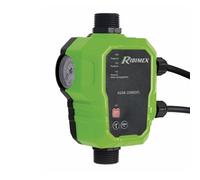 Ribimex AcquaControl PRPCTRL21 Intelligent avec Fonction de minuterie et manomètre, Protection Thermique et Coupure Automatique en Cas de Manque d'eau, 2200 W, IP65, raccord 1"