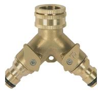 Ribimex Nez de Robinet Laiton Double Circuits