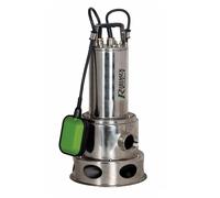 Ribimex Pompe submersible pour eaux sombres avec particules jusqu'à 40 mm, système Vortex, 550 W, débit max 12 000 l/h, portée 10 m, corps et roue AISI 304, raccord 1,5", câble 10 m - PRPVC552V