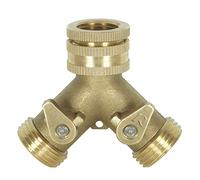 RIBIMEX - PRA/RLB.4202 - Prise robinet à deux voies filetée 20x27 (3/4") - laiton