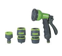 Ribimex Pra/TB.1312 Kit d'arrosage avec Pistolet Multi-Jet 8 Fonctions, Gris/Vert, 245 x 70 x 145 cm