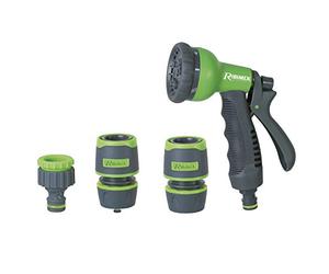 Ribimex Pra/TB.1312 Kit d'arrosage avec Pistolet Multi-Jet 8 Fonctions, Gris/Vert, 245 x 70 x 145 cm