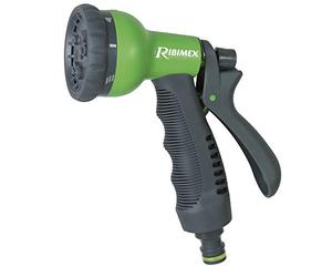 Ribimex Pra/TV.9302 Pistolet Multi-Jet, 8 Fonctions, Vert/Gris