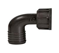 Ribimex Raccord cannelé coudé femelle PRRAC1X25C 1" (25 mm) plastique noir
