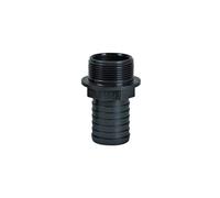 Ribimex PRRAC2X51 Raccord rainuré, Plastique, M, 2"/50, Noir, 10 x 7 x 7 cm
