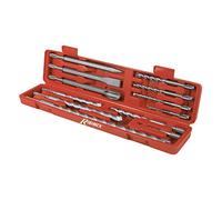 Ribitech 03232 Coffret de 9 Mèches SDS-Plus avec 1 Pointerolle/1 Burin/1 Burin à rainurer