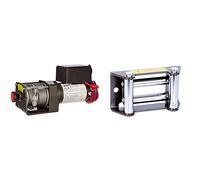 Ribitech 2355 Treuil électrique 2,2 tonnes marche AV et AR 12 V Noir & PE12VGD Guide à Rouleaux pour câble PE12 V/2500