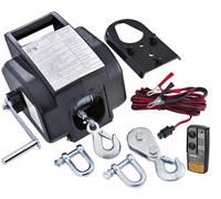 Ribitech 4277 Treuil pour voiture, 5 t, avant et arrière, 12 V, noir