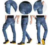 RICA LEWIS - Jeans de travail pour hommes - Taille 44 - Multi-poches - Coupe droite confortable - Fibreflex - Stretch stone - Jo