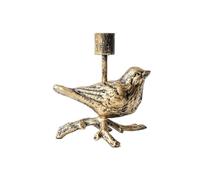 Rich Iron Chandelier Bougeoir en Or décor bougeoirs Plumes Fonte Décoration de cheminée(Straight-Headed Bird)