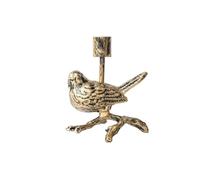 Rich Iron Chandelier Bougeoir en Or décor bougeoirs Plumes Fonte Décoration de cheminée(Twisted-Headed Bird)