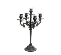 Rich Iron Chandelier Candélabre Noir à 5 têtes for Centre de Table Décoration de cheminée