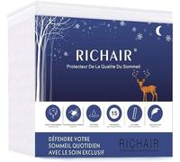 RICHAIR - Protège Matelas 80 x 160 Imperméable et Respirant - Alèse Silencieux et Ultra Absorbant - Hypoallergénique, Anti-Acarien et Bactérien White