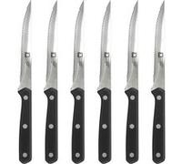 Richardson Sheffield - Coffret 6 couteaux à steak Cucina - Lame dentée acier 13C Manche noir 22 cm