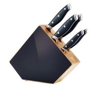 Richardson Sheffield Grand Chef - Bloc 5 couteaux de cuisine | Bloc Bimatière, Acier 13/C, Manches ABS, Office 9 cm, Utile 13 cm, Chef, Découper, Pain 20 cm