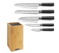 Richardson Sheffield Katana Bloc 5 couteaux de cuisine 13C, 26x15.5cm, Noir | Bloc 5 couteaux de cuisine, Acier Inoxydable 13 C, Finition Satinée, 26 x 15.5 cm, Noir
