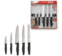 RICHARDSON SHEFFIELD - Set 5 couteaux de cuisine avec barrette aimantée - Advantage - Acier inoxydable 13 C, Finition Satinée - Inox