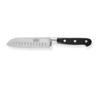 Richardson Sheffield V Sabatier Finest Couteau Santoku en Acier Inoxydable de qualité, Noir, Acier Inoxydable, Noir, 17.5 cm