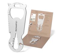 RICHARTZ KEY TOOL Shop Porte-clés multi-outils | 14 fonctions pratiques | Acier inoxydable sablé mat de qualité supérieure | Outil porte-clés avec emballage et description de la fonction