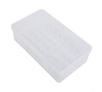 RichVibe Boîte de rangement en plastique transparent avec 42 compartiments pour bobines de fil à coudre et bobines avec loquet de sécurité