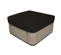 RichVibe Housse de baignoire carrée en tissu Oxford 190T imperméable pour protection de jacuzzi, piscine, grill, bac à sable, 210 x 210 x 30 cm