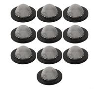 RichVibe Lot de 10 joints de filtre pour tuyau d'arrosage avec élément filtrant en acier inoxydable de 1,9 cm et rondelles en silicone noir pour la plupart des connexions de robinet d'extérieur