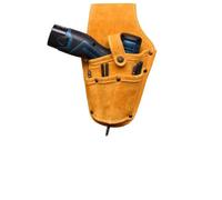RichVibe Sac à outils en cuir de vache avec boucle en métal, ceinture à 2 couches pour perceuses électriques, travail du bois de construction