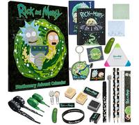 RICK AND MORTY Calendrier de L'avent 2025 Compte à Rebours Noel 24 Surprises Papeterie Enfant et Accessoires Sympas Stylo Porte-clés
