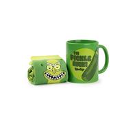 Rick And Morty Ensemble Tasse et Chaussettes pour Hommes | Adultes Chaussettes Mi-Mollet avec Motif Pickle Rick Vert et Tasse en Céramique | Tasse à Boissons Chaudes de Rick Sanchez 'I'M PICKLE RICK!'