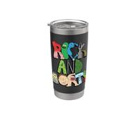 Rick and Morty Illustrated Logo Gobelet isotherme en acier inoxydable double paroi
