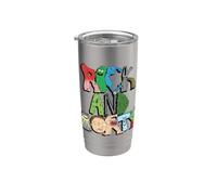 Rick and Morty Illustrated Logo Gobelet isotherme en acier inoxydable double paroi