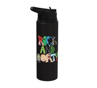 Rick and Morty Illustrated Logo Stainless Steel Insulated Water Bottle