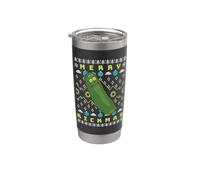 Rick and Morty Merry Pickle Rickmas Ugly Christmas Gobelet isotherme en acier inoxydable double paroi