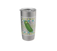 Rick and Morty Merry Pickle Rickmas Ugly Christmas Gobelet isotherme en acier inoxydable double paroi