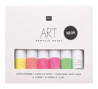 RICO Peinture Art Acrylic Set Fluo - 6 x 12 ml