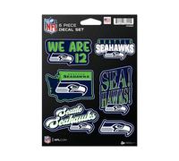 Rico Industries Lot de 6 autocollants NFL Football Seattle Seahawks