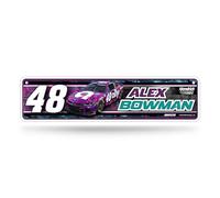 Rico Industries NASCAR Racing William Byron N° 24 Plaque de rue en métal 10,2 x 38,1 cm Décoration d'intérieur - Chambre - Bureau - Man Cave
