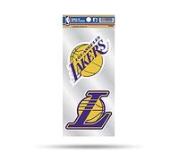 Rico Industries NBA Los Angeles Lakers Double Up Die Cut Lot de 2 feuilles d'autocollants