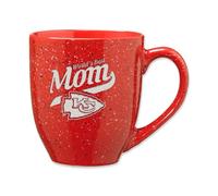 Rico Industries NFL Football Kansas City Chiefs Mom-Red Tasse à café en céramique mouchetée gravée au laser 473 ml