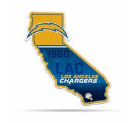 Rico Industries NFL Football Los Angeles Chargers State Shape Shape Cut Pennant - Home and Living Room Décor - Soft Felt EZ to Hang
