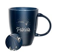 Rico Industries NFL Football New England Patriots Sunburst Navy Tasse en céramique brillante gravée au laser 532 ml