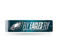 Rico Industries NFL Football Philadelphia Eagles Plaque de rue en métal 10,2 x 38,1 cm Décoration d'intérieur - Chambre - Bureau - Man Cave