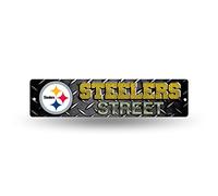 Rico Industries NFL Haute résolution Plastique Plaque de Rue, Noir, 4" x 16"