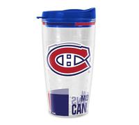Rico Industries NHL Hockey Montreal Canadiens Classic Gobelet isotherme à double paroi en Tritan pour garder les boissons froides et chaudes, fabriqué aux États-Unis 473 ml
