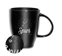 Rico Industries Tasse en céramique brillante gravée au laser avec inscription « NBA Basketball San Antonio Spurs Sunburst » - 532 ml