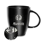 Rico Industries Tasse en céramique brillante gravée au laser NBA Basketball Dallas Mavericks Sunburst 532 ml