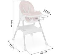 Ricokids Mani chaise d'alimentation rose