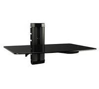 RICOO Etagere Murale 1 Etage DVD-B1 Hauteur réglable Gestion de Cables Meuble TV Design Support Murale pour Accessoires TV